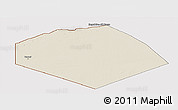 Shaded Relief Panoramic Map of Tendouf, cropped outside