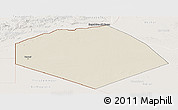 Shaded Relief Panoramic Map of Tendouf, lighten