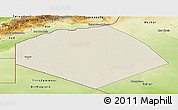 Shaded Relief Panoramic Map of Tendouf, physical outside