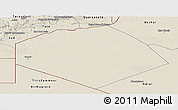 Shaded Relief Panoramic Map of Tendouf