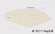 Shaded Relief Panoramic Map of Tendouf, single color outside
