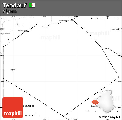 Blank Simple Map of Tendouf
