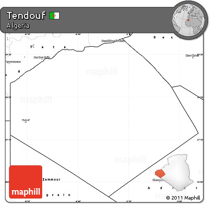 Blank Simple Map of Tendouf