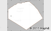 Gray Simple Map of Tendouf, cropped outside