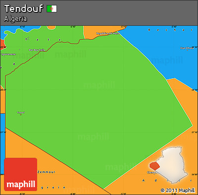 Political Simple Map of Tendouf
