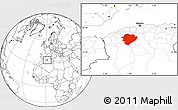 Blank Location Map of Tiaret