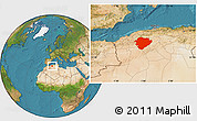 Satellite Location Map of Tiaret