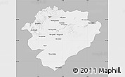 Gray Map of Tiaret, single color outside