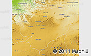 Physical Map of Tiaret