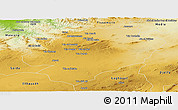 Physical Panoramic Map of Tiaret