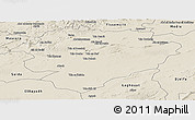 Shaded Relief Panoramic Map of Tiaret