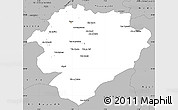 Gray Simple Map of Tiaret