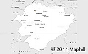 Silver Style Simple Map of Tiaret