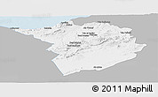 Gray Panoramic Map of Tlemcen, single color outside