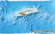 Flag 3D Map of American Samoa, physical outside