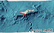 Flag 3D Map of American Samoa, satellite outside