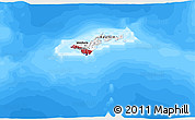 Flag 3D Map of American Samoa, single color outside, bathymetry sea