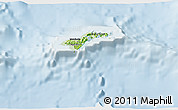Physical 3D Map of American Samoa, lighten