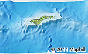 Physical 3D Map of American Samoa, semi-desaturated, land only