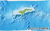 Physical 3D Map of American Samoa, single color outside