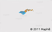Political 3D Map of American Samoa, cropped outside