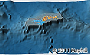 Political 3D Map of American Samoa, darken