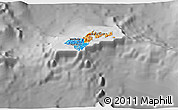 Political 3D Map of American Samoa, desaturated