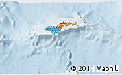 Political 3D Map of American Samoa, lighten