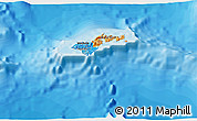 Political 3D Map of American Samoa, political shades outside