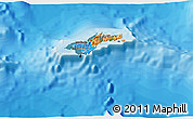 Political 3D Map of American Samoa, satellite outside, bathymetry sea