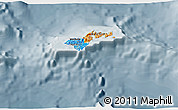 Political 3D Map of American Samoa, semi-desaturated
