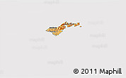 Political Shades 3D Map of American Samoa, cropped outside