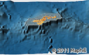 Political Shades 3D Map of American Samoa, darken