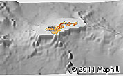 Political Shades 3D Map of American Samoa, desaturated