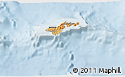 Political Shades 3D Map of American Samoa, lighten