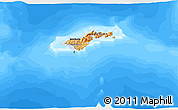 Political Shades 3D Map of American Samoa, semi-desaturated, land only