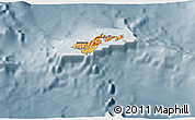 Political Shades 3D Map of American Samoa, semi-desaturated