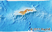 Political Shades 3D Map of American Samoa, shaded relief outside, bathymetry sea