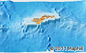 Political Shades 3D Map of American Samoa, single color outside