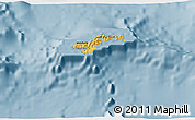 Savanna Style 3D Map of American Samoa, single color outside