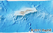 Shaded Relief 3D Map of American Samoa, semi-desaturated, land only