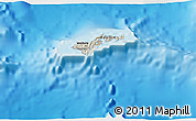 Shaded Relief 3D Map of American Samoa, single color outside