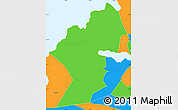 Political Simple Map of Pago Pago