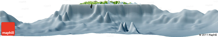 Physical Horizon Map of American Samoa, semi-desaturated