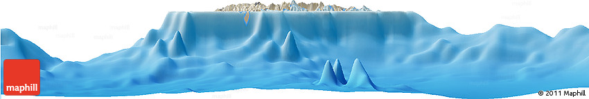 Shaded Relief Horizon Map of American Samoa
