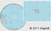 Blank Location Map of American Samoa, gray outside