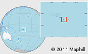 Gray Location Map of American Samoa, highlighted continent