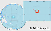 Gray Location Map of American Samoa, lighten, land only