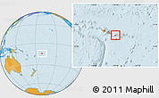 Gray Location Map of American Samoa, political outside