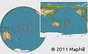 Satellite Location Map of American Samoa, within the entire continent